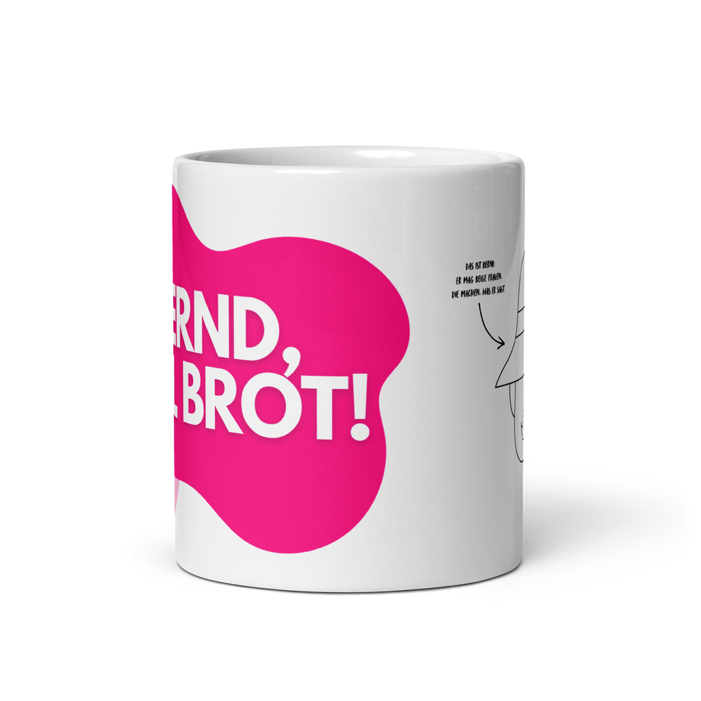 Kaffeebecher KLARTEXT Bernd hol Brot - für Deine Abgrenzung