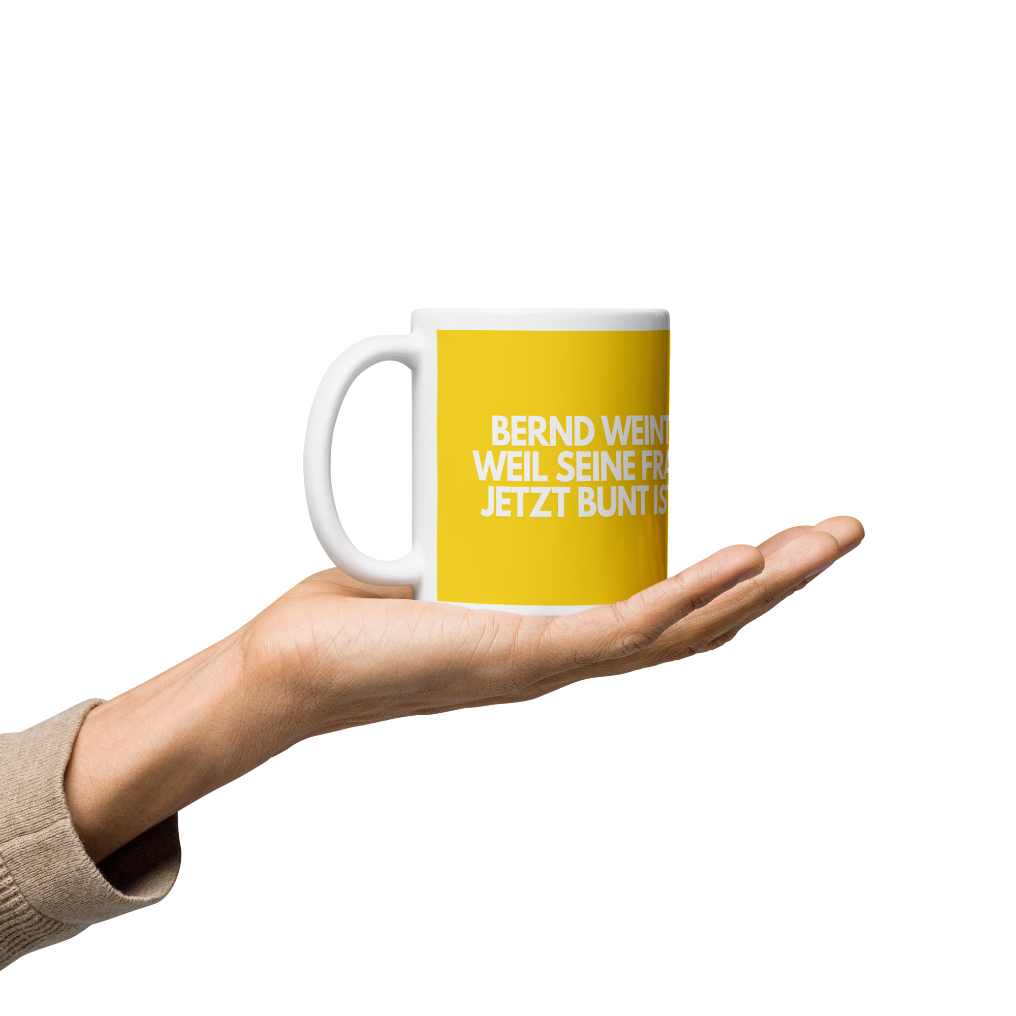 Kaffeebecher KLARTEXT Bernd weint für Deine Lachmomente